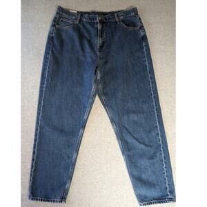 GAP Jeans Size 33/16 Mom Jean High‎ Rise Tapered Zip Fly Medium Wash